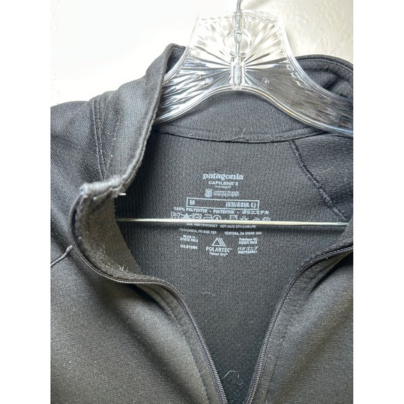 Patagonia Mens Capilene Cool Lightweight 1/2 Zip Pullover Black Top M gorpcore - Picture 5 of 6
